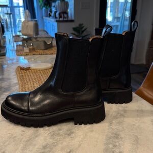 Black Chelsea Lug Boots